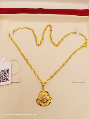 artificial gold locket set 14